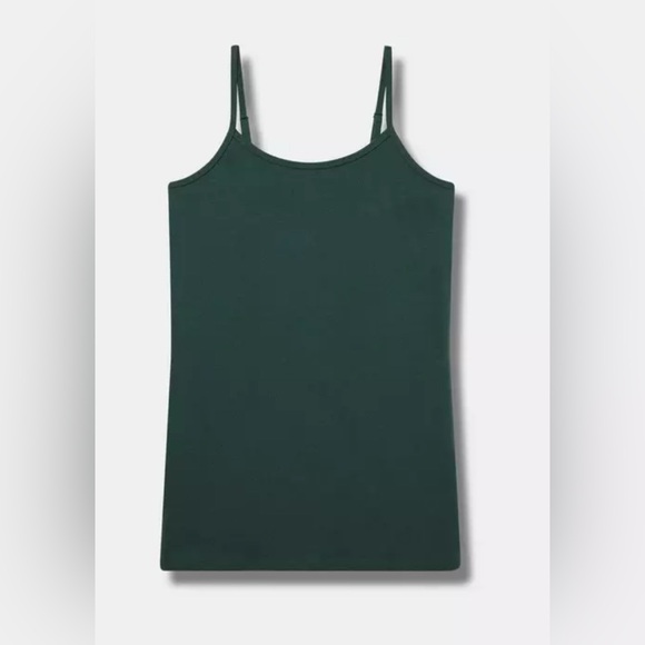 #401 - TORRID Foxy TUNIC Tank Top Cami Sleeveless Darkest Spruce Green - Picture 1 of 11